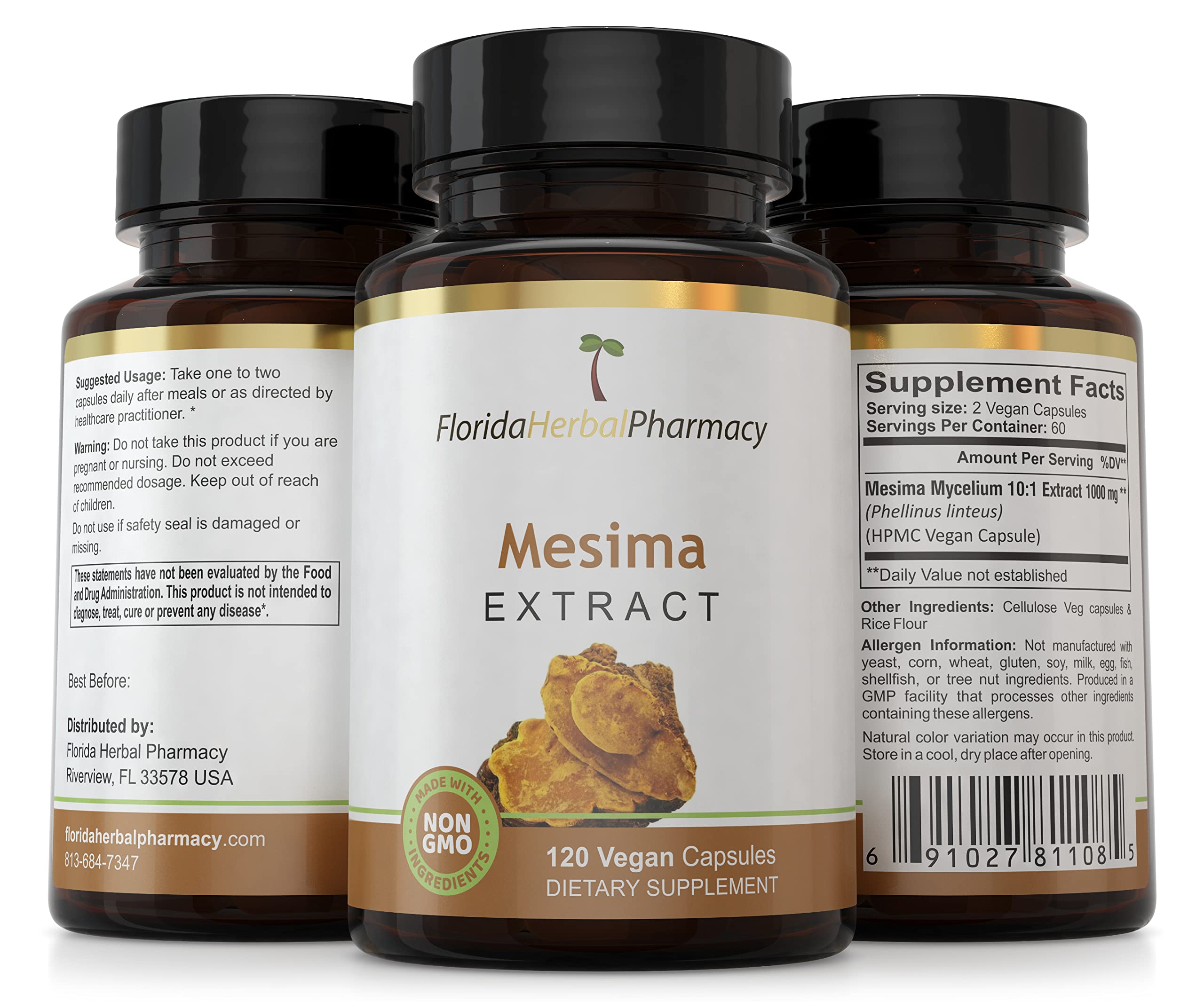Foto 5 pulgar | Suplemento Florida Herbal Pharmacy Mesima Extract 10:1 120 Cápsulas - Venta Internacional.