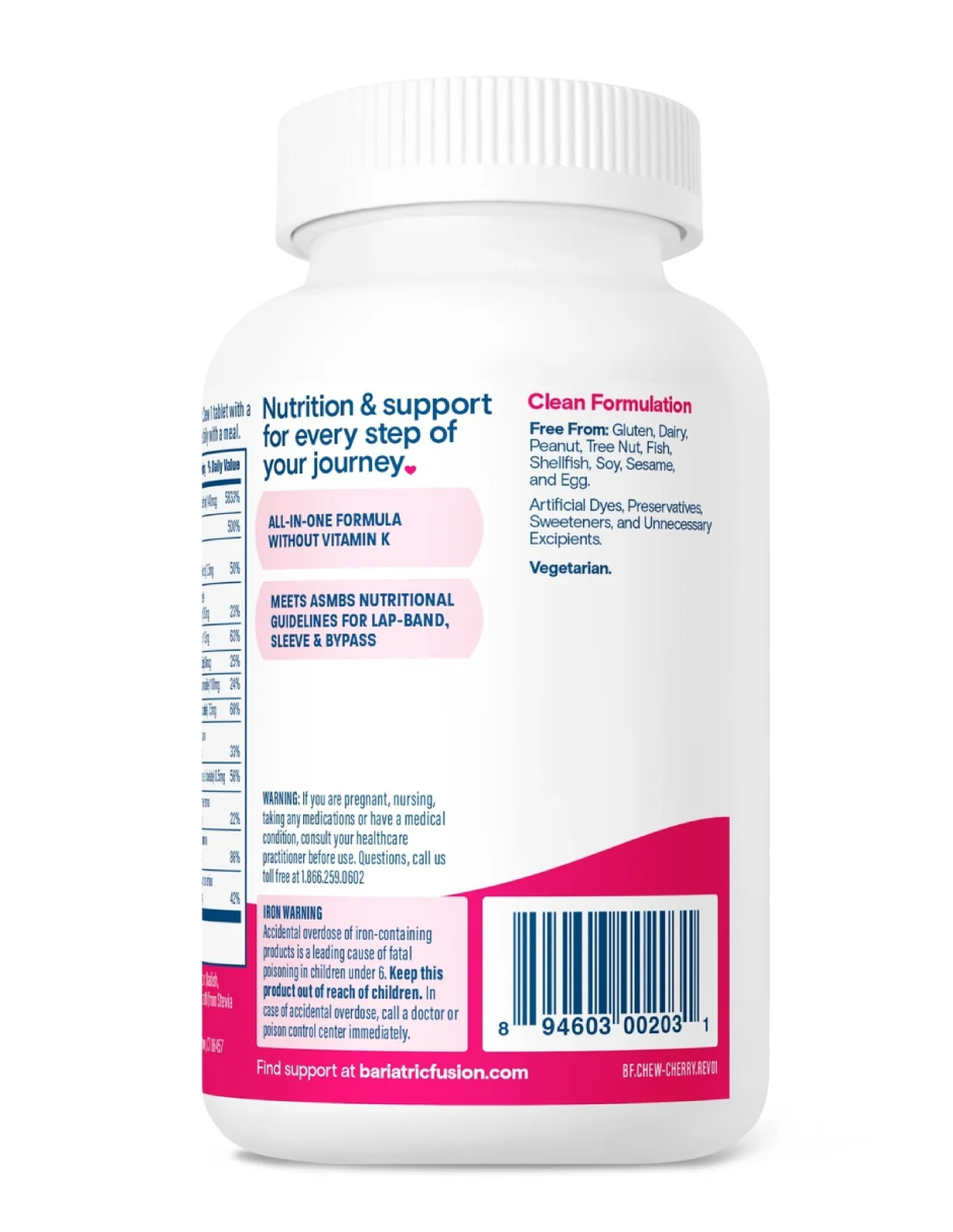 Foto 4 | Suplemento Bariatrico Bariatric Fusion Multivitamínico Wild Cherry Cereza 120 Tabs