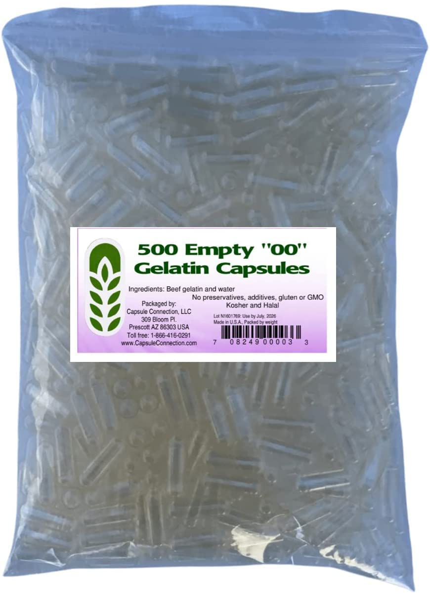 Foto 1 | Cápsulas De Gelatina Vacías Capsule Connection 00, Tamaño 500 Unidades - Venta Internacional.