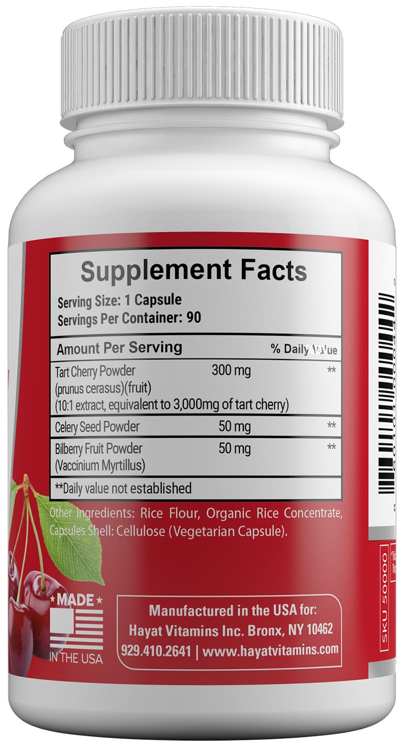 Foto 3 pulgar | Suplemento Hayat Vitamins Vegan Natural Tarta Cereza 3000 Mg - Venta Internacional.