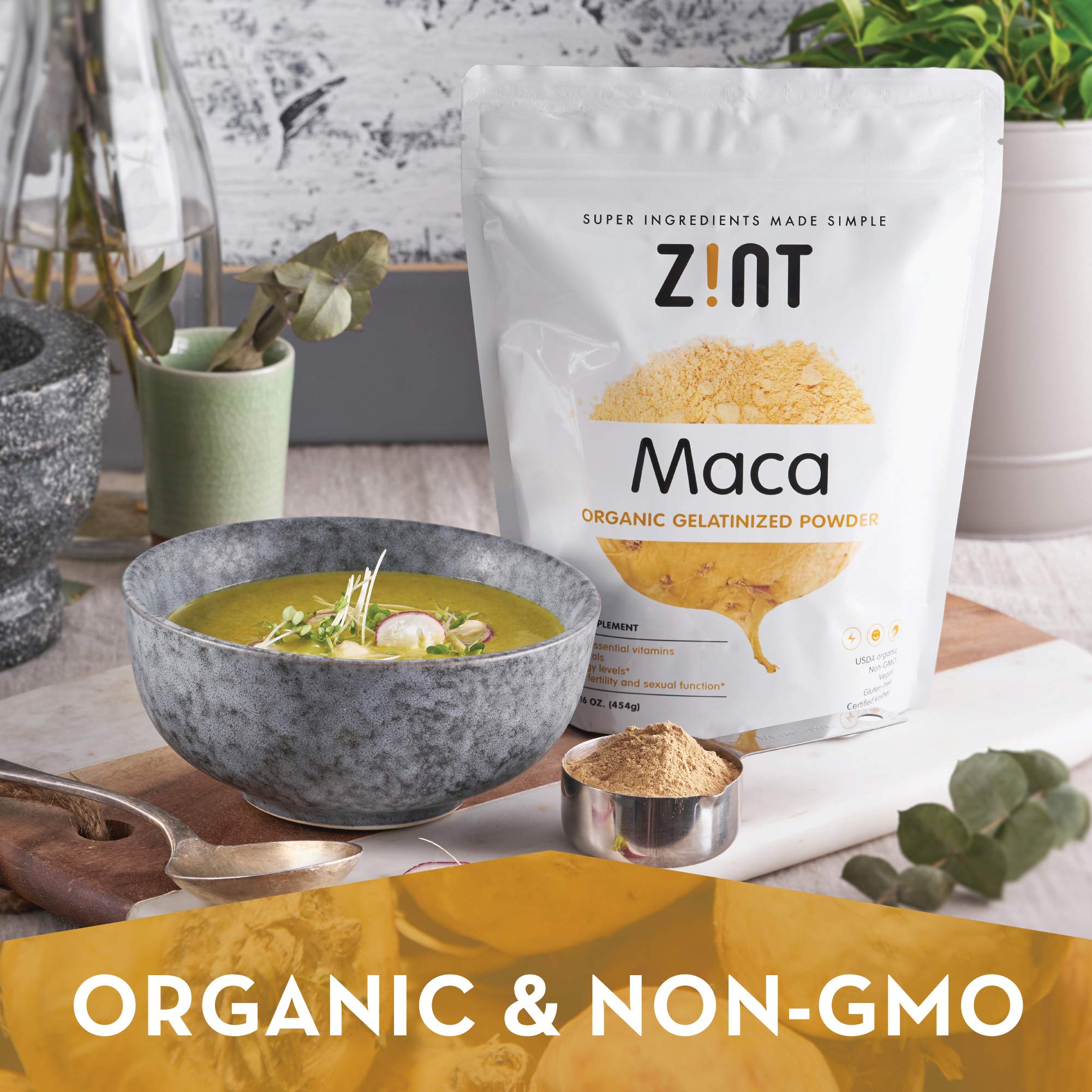 Foto 4 pulgar | Suplemento Zint De Maca Orgánica En Polvo, 240 Ml, Paleo Gelatinizada - Venta Internacional.