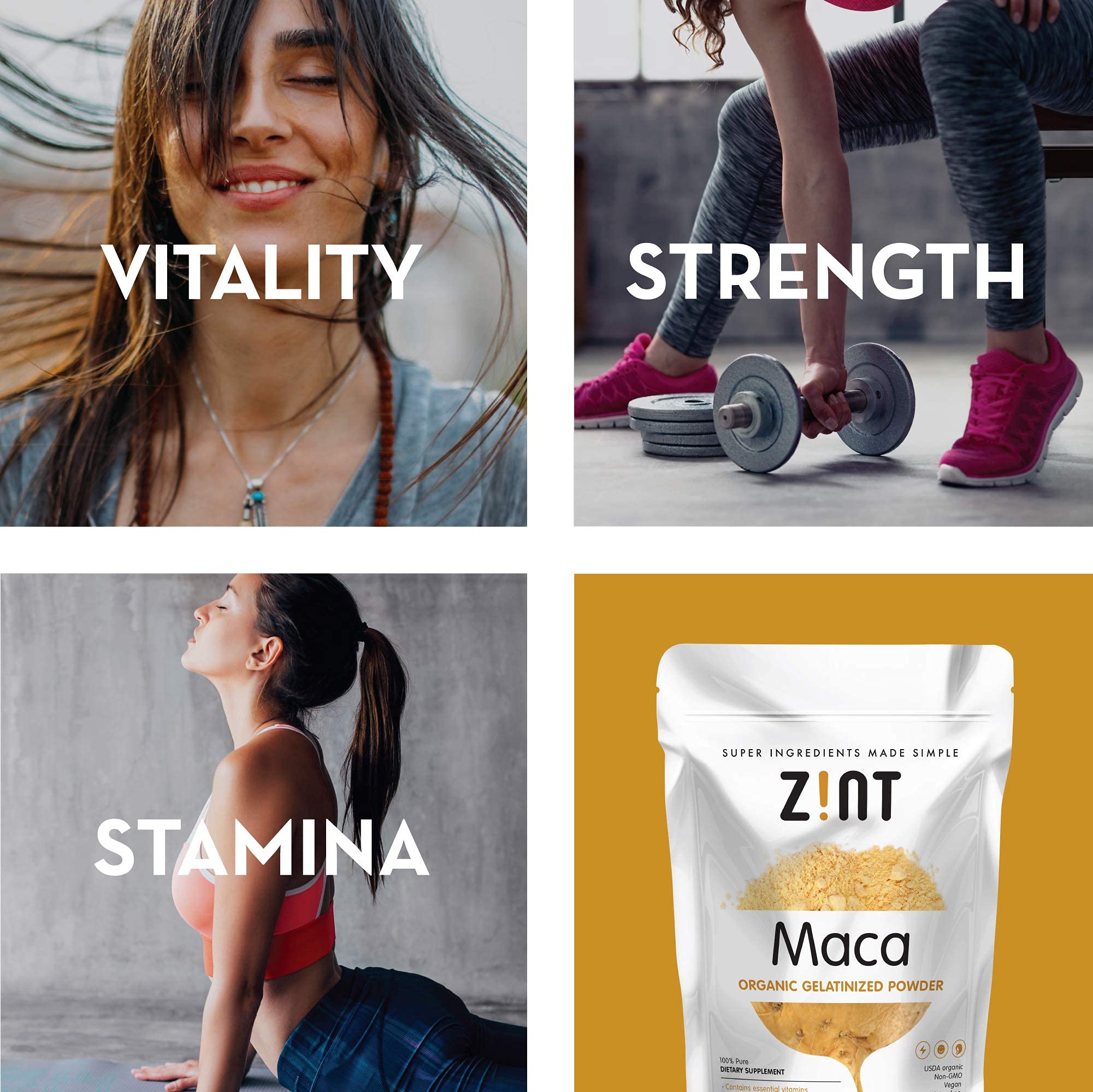 Foto 6 pulgar | Suplemento Zint De Maca Orgánica En Polvo, 240 Ml, Paleo Gelatinizada - Venta Internacional.
