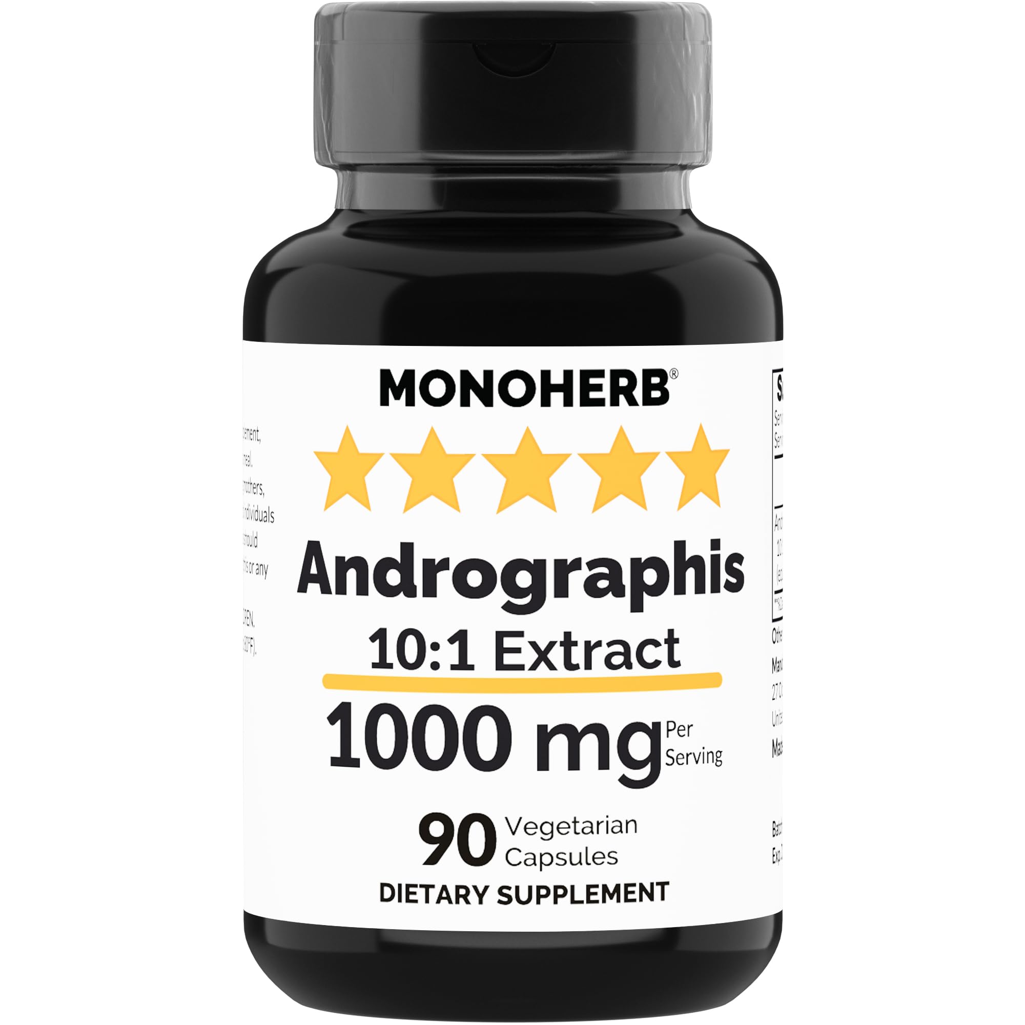 Foto 2 pulgar | Suplemento Monoherb: Extracto De Andrographis, 1000 Mg, 90 Cápsulas - Venta Internacional.