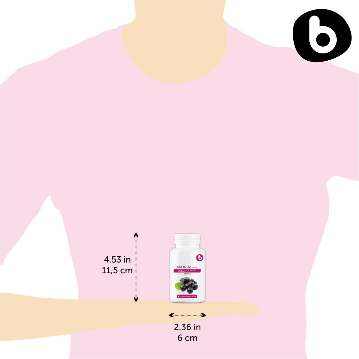 Foto 8 pulgar | Suplemento De Bobica, Cápsulas Orgánicas De Bayas De Aronia, 500 Mg - Venta Internacional.