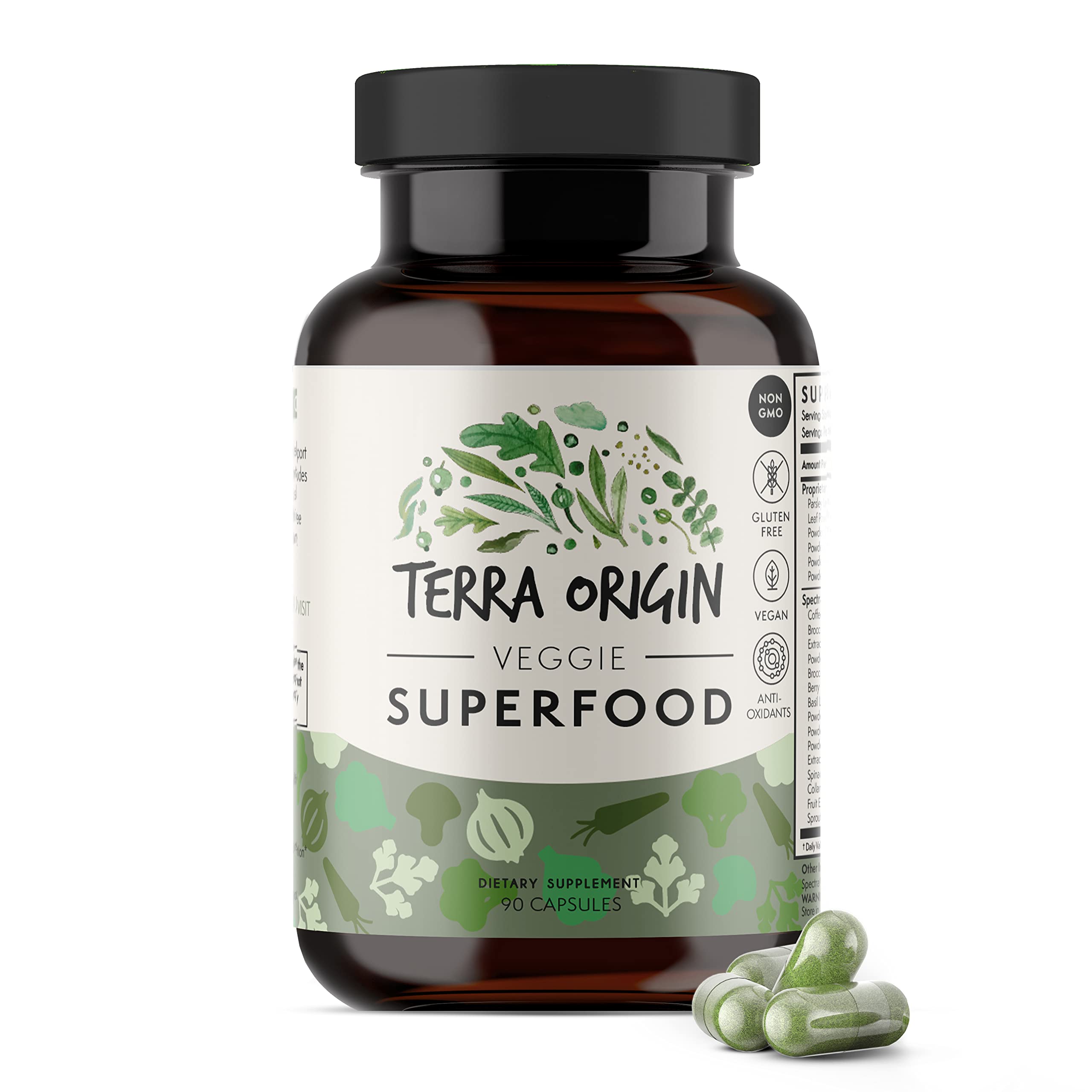Foto 2 pulgar | Cápsulas Vegetarianas Superfood Terra Origin 90 Cápsulas - Venta Internacional.