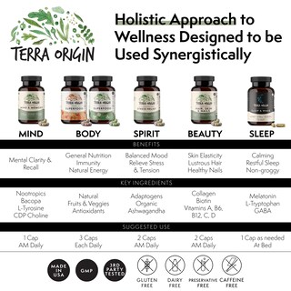 Foto 2 | Cápsulas Vegetarianas Superfood Terra Origin 90 Cápsulas - Venta Internacional.