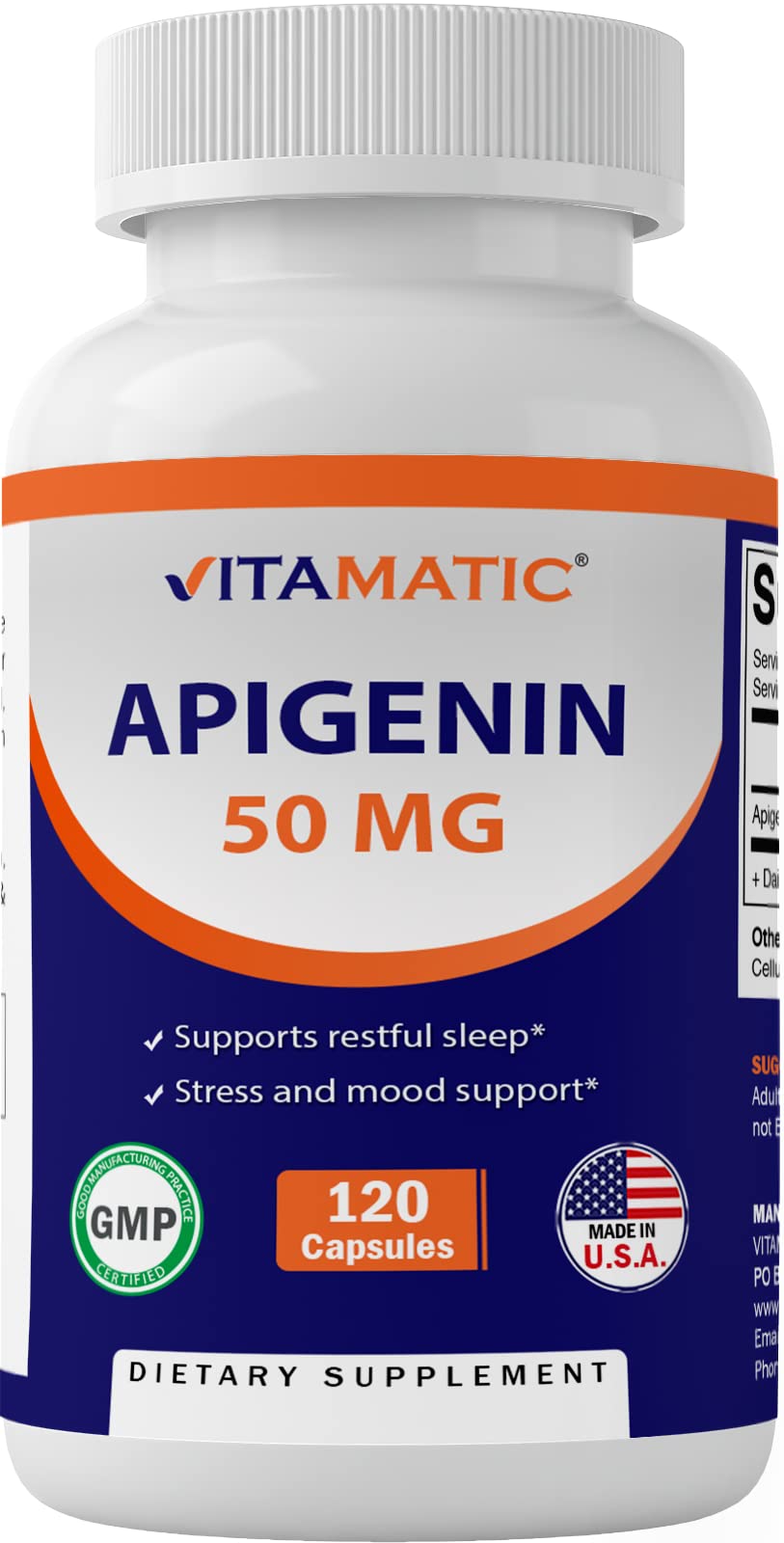 Foto 1 | Suplemento Vitamático De Apigenina 50 Mg 120 Cápsulas Vegetarianas - Venta Internacional.