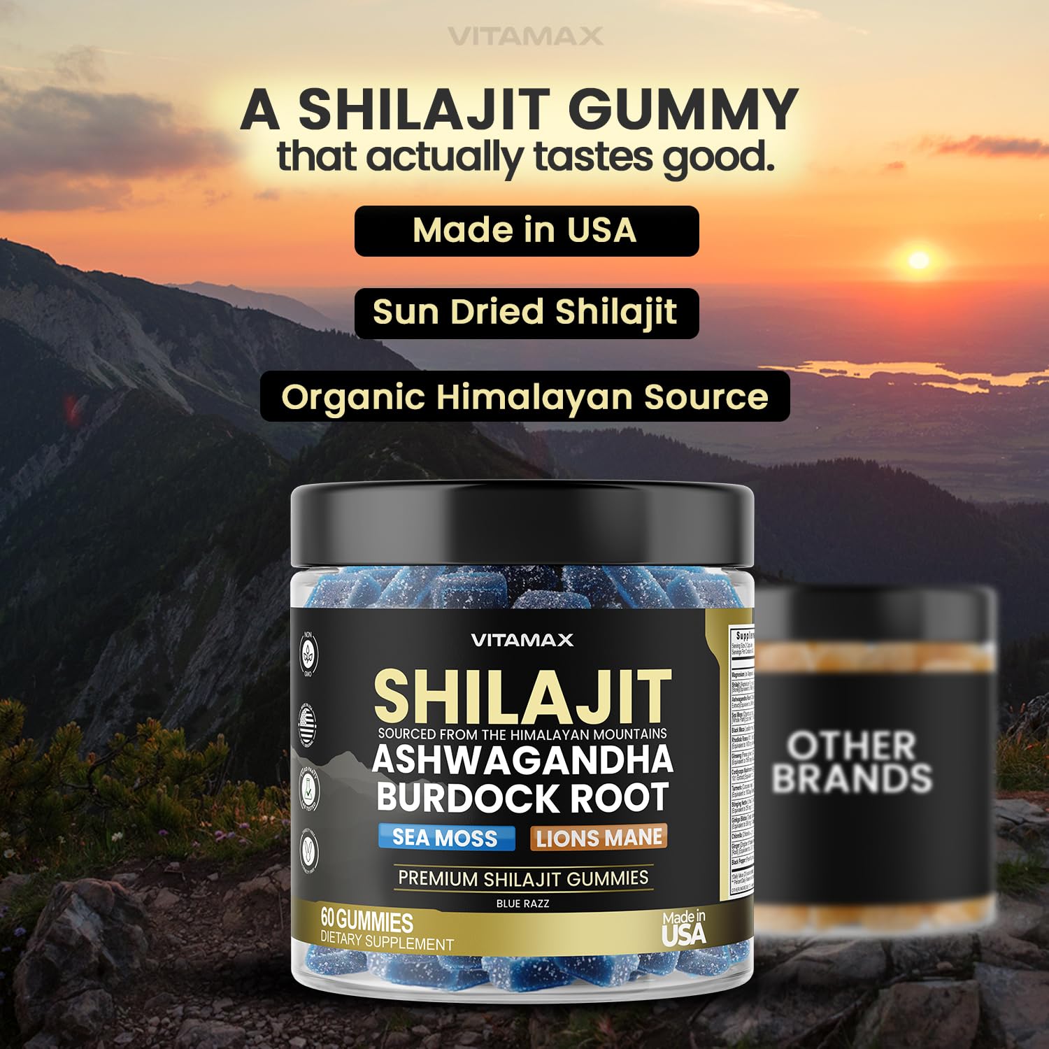 Foto 4 | Suplemento Vitamax, Gomitas Orgánicas De Shilajit, 1500 Mg, 60 Unidades - Venta Internacional.