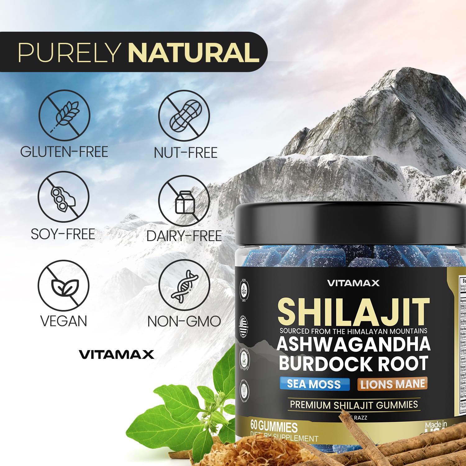 Foto 8 pulgar | Suplemento Vitamax, Gomitas Orgánicas De Shilajit, 1500 Mg, 60 Unidades - Venta Internacional.