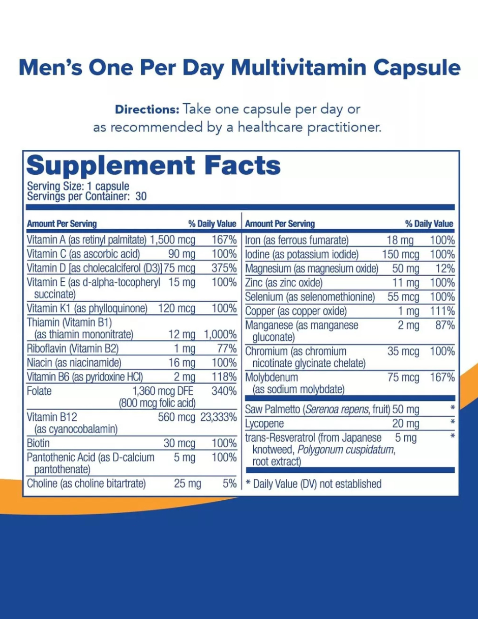Foto 3 pulgar | Bariatric Fusion Men's One Per Day 30 Cápsulas Multivitamínico Post Cirugía Bariátrica para Hombres