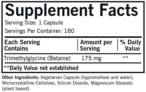 Foto 3 pulgar | Suplemento Kirkman Tmg (trimetilglicina) 175 Mg - 180 Cápsulas - Venta Internacional.