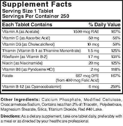 Foto 4 pulgar | Suplemento Nature's Blend Daily Vite 250 Comprimidos - Venta Internacional.
