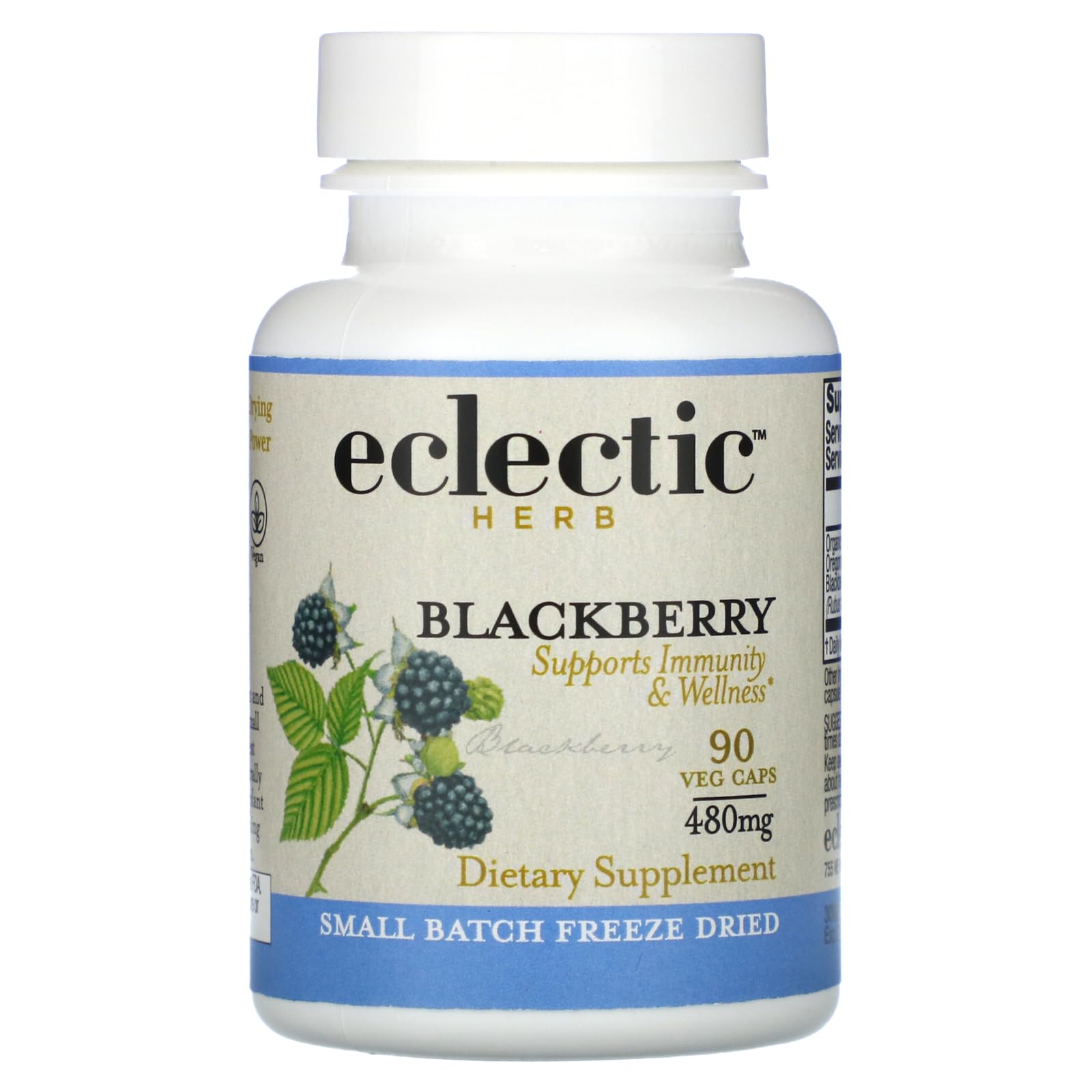 Foto 2 pulgar | Suplemento Eclectic Institute Blackberry Fruit 90 Ct (480 Mg) - Venta Internacional.