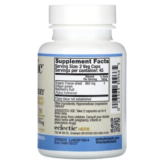 Foto 2 | Suplemento Eclectic Institute Blackberry Fruit 90 Ct (480 Mg) - Venta Internacional.