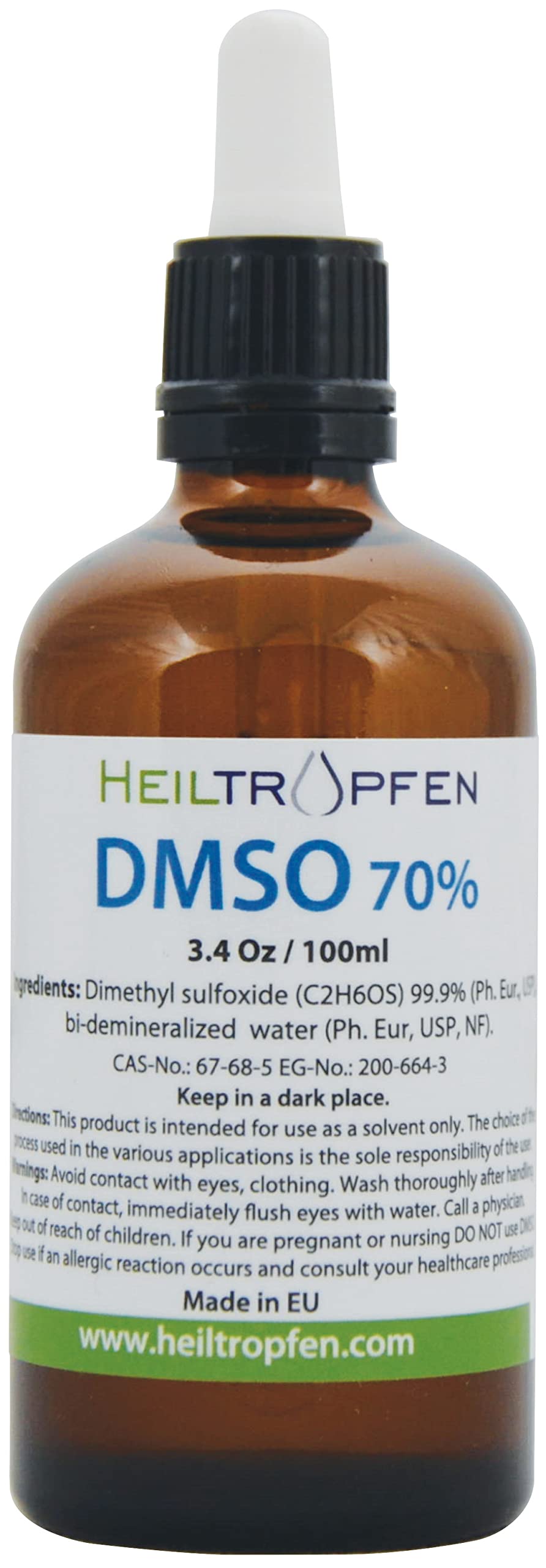 Foto 3 pulgar | Líquido Dmso Heiltropfen De Grado Farmacéutico Al 70%, 100 Ml - Venta Internacional.