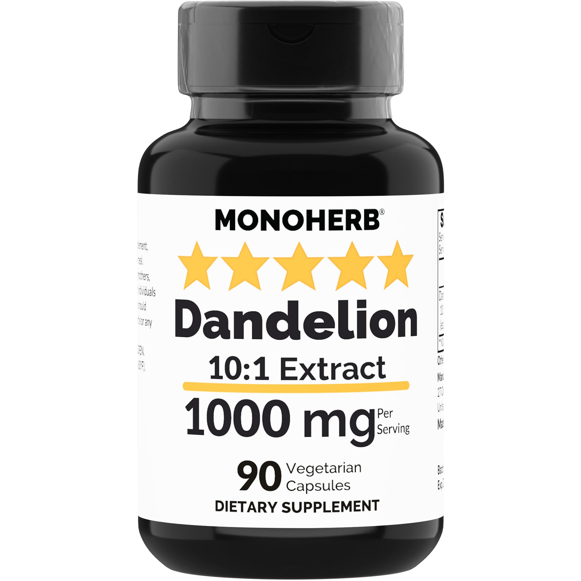 Foto 2 pulgar | Suplemento Monoherb: Extracto De Diente De León, 1000 Mg, 90 Cápsulas - Venta Internacional.