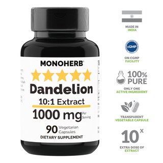 Foto 3 | Suplemento Monoherb: Extracto De Diente De León, 1000 Mg, 90 Cápsulas - Venta Internacional.
