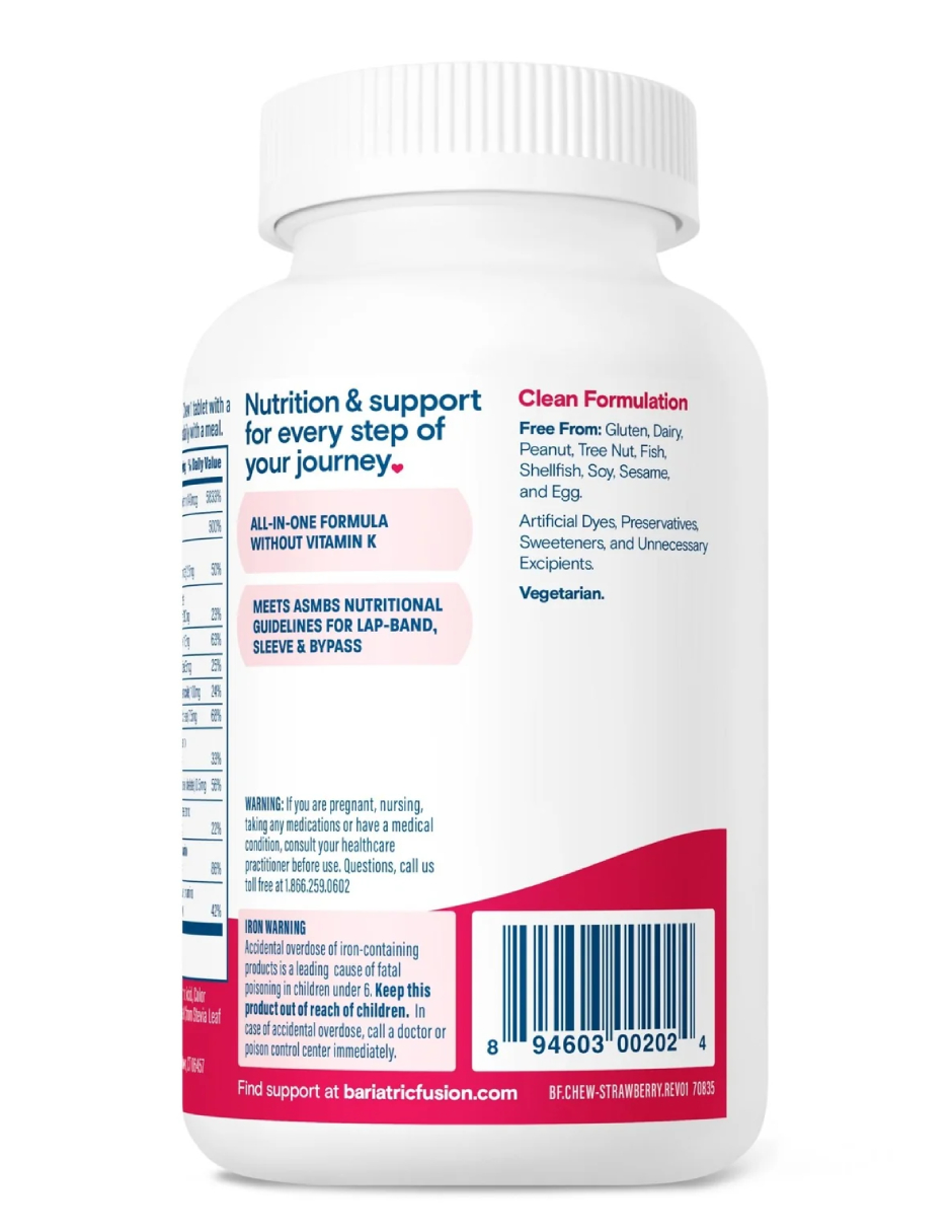 Foto 4 pulgar | Suplemento Bariatrico Bariatric Fusion Multivitamínico Strawberry Fresa 120 Tabs