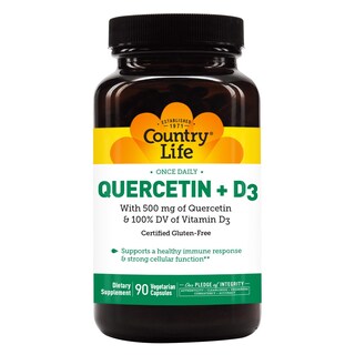 Foto 1 | Suplementos Country Life Quercetin + D3 90 Comprimidos - Venta Internacional.