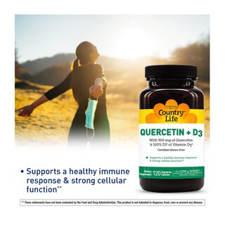 Foto 4 | Suplementos Country Life Quercetin + D3 90 Comprimidos - Venta Internacional.
