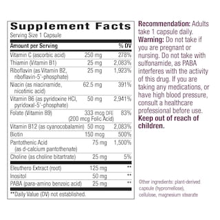 Foto 2 | Suplemento Nature's Way B-stress Formula 100 Cápsulas Veganas - Venta Internacional.