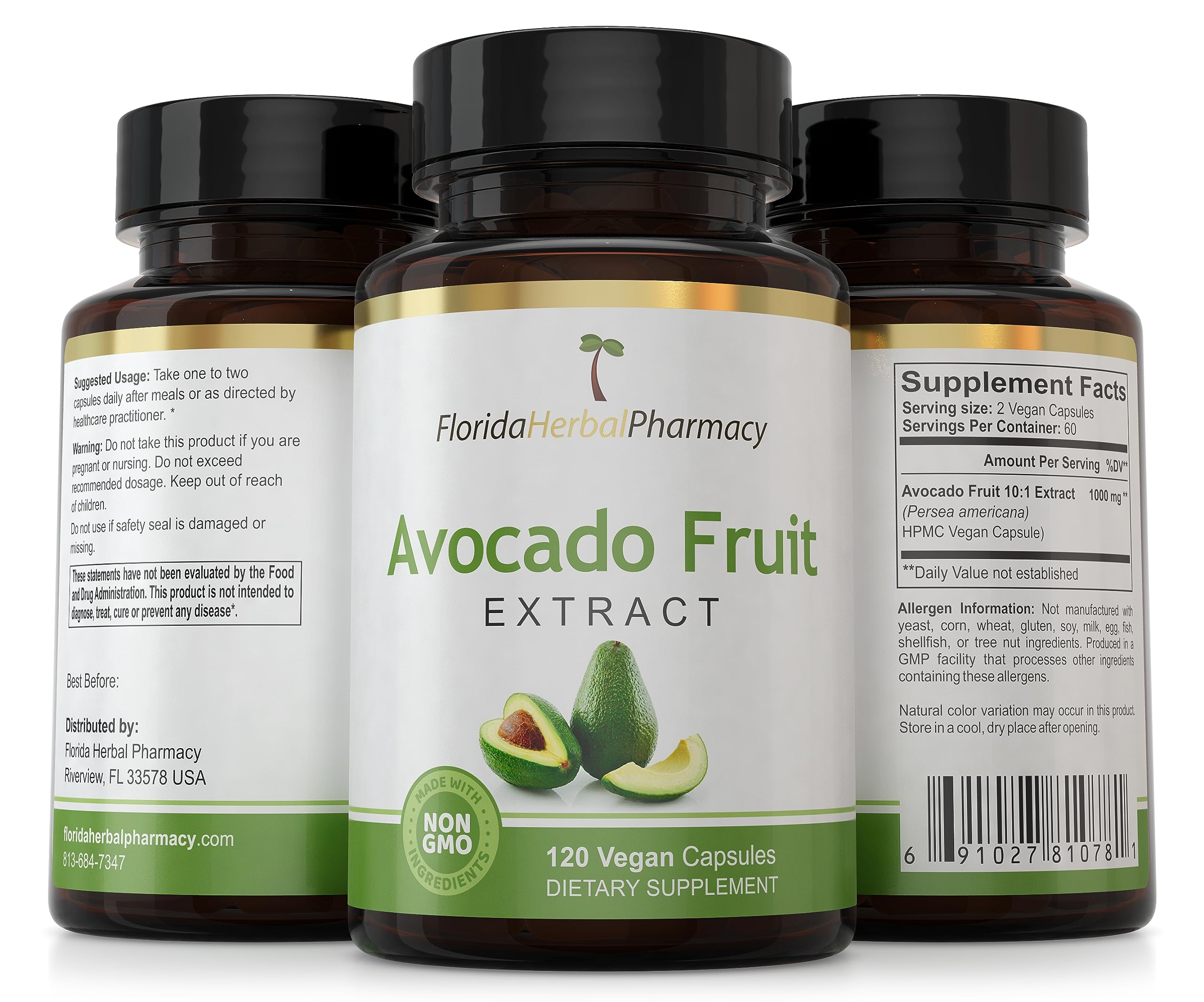 Foto 5 pulgar | Suplemento De Extracto De Fruta De Aguacate De Florida Herbal Pharmacy - Venta Internacional.