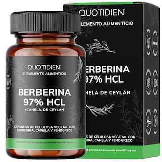 Foto 1 | Suplemento Alimenticio Berberina Clorhidrato Canela De Ceylán Fenogreco Cúrcuma Quotidien 60 Cápsulas