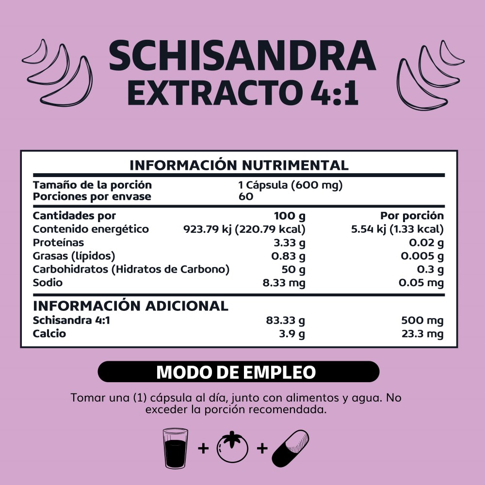 Foto 7 pulgar | Suplemento Alimenticio Schisandra Extracto 4:1 500mg Beyond Vitamins 60 Cápsulas