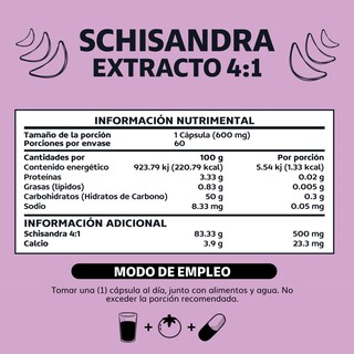 Foto 6 | Suplemento Alimenticio Schisandra Extracto 4:1 500mg Beyond Vitamins 60 Cápsulas