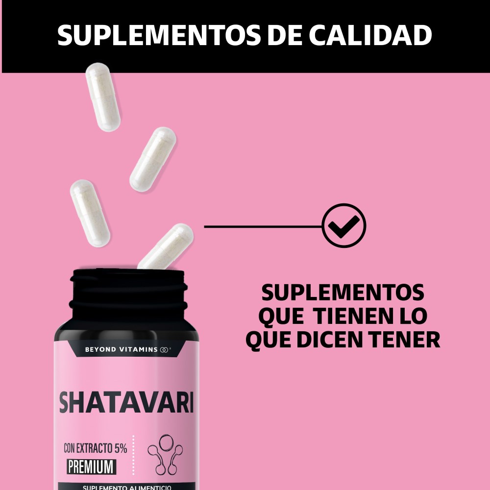 Foto 5 pulgar | Suplemento Alimenticio Shatavari Con Raíz De Cúrcuma Beyond Vitamins 60 Cápsulas