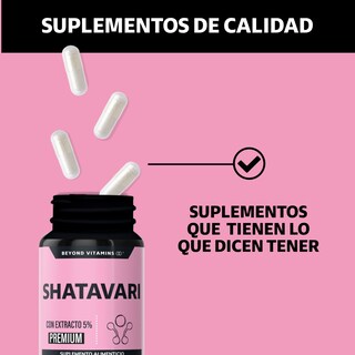 Foto 4 | Suplemento Alimenticio Shatavari Con Raíz De Cúrcuma Beyond Vitamins 60 Cápsulas