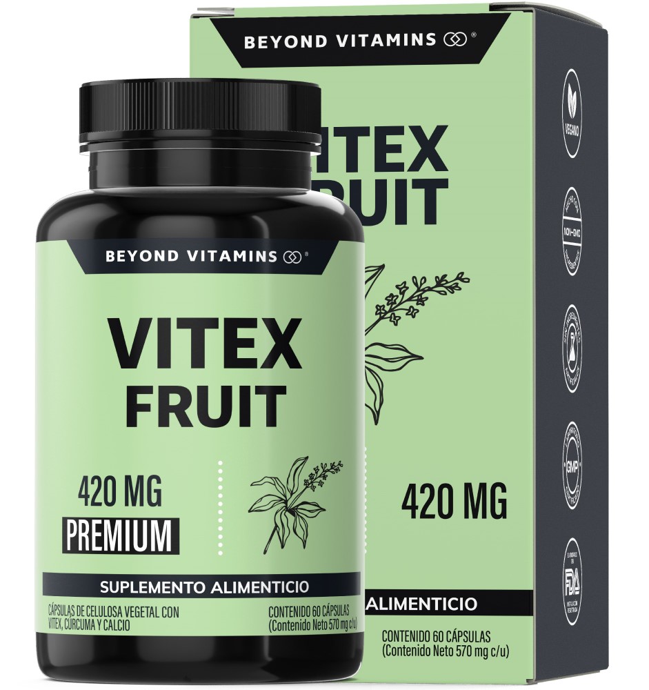 Foto 2 pulgar | Suplemento Alimenticio Vitex Fruit 420mg Beyond Vitamins 60 Cápsulas