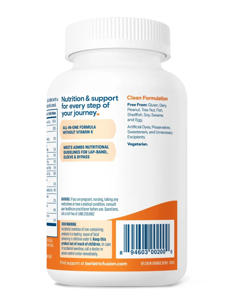 Foto 4 | Suplemento Bariatrico Bariatric Fusion Multivitamínico Naranja 120 Tabletas
