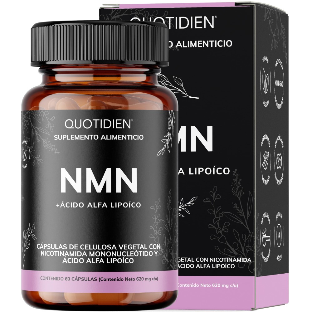 Suplemento Alimenticio Nmn Acido Alfa Lipoico Glicinato De Magnesio Quotidien 60 Cápsulas