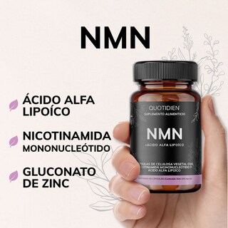 Foto 3 | Suplemento Alimenticio Nmn Acido Alfa Lipoico Glicinato De Magnesio Quotidien 60 Cápsulas