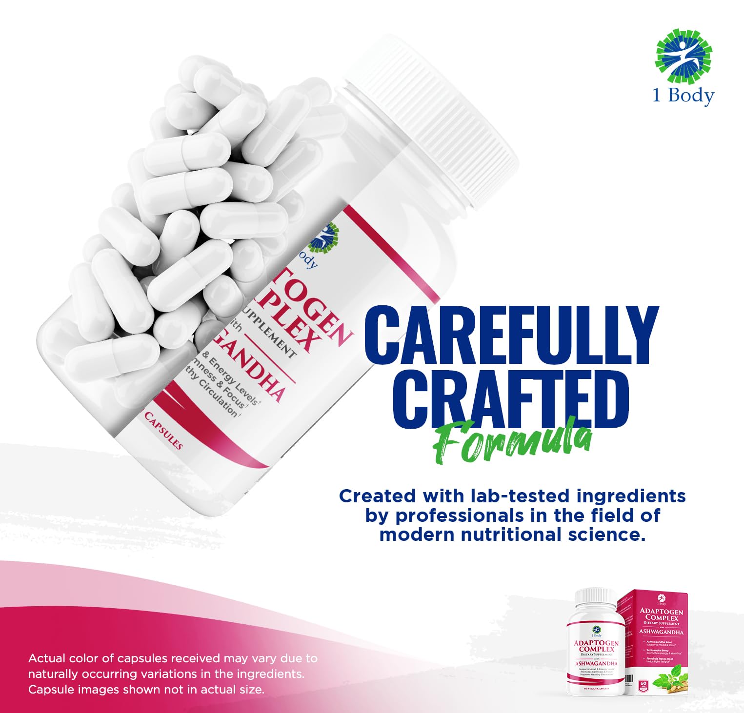 Foto 4 pulgar | Suplemento 1 Body Adrenal Support Cortisol  - Venta Internacional