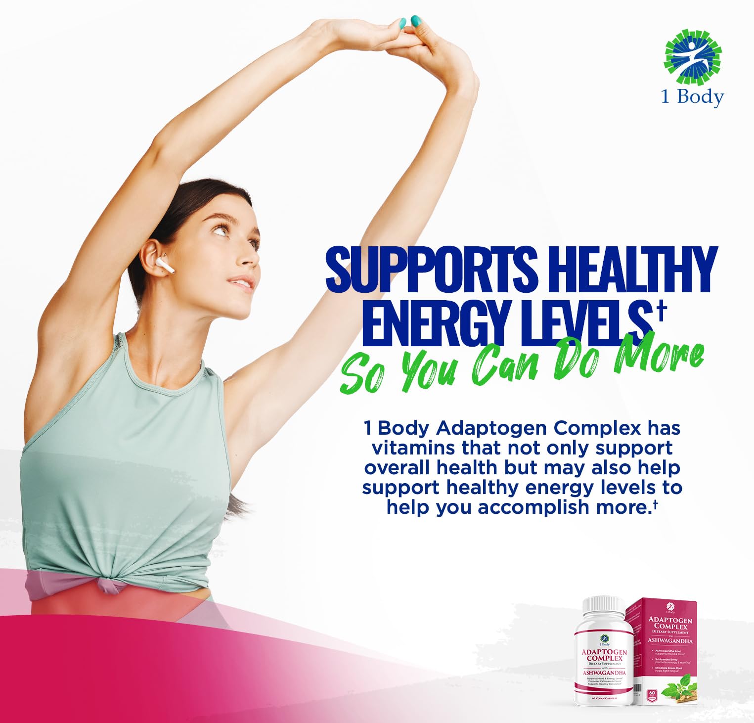 Foto 6 pulgar | Suplemento 1 Body Adrenal Support Cortisol  - Venta Internacional