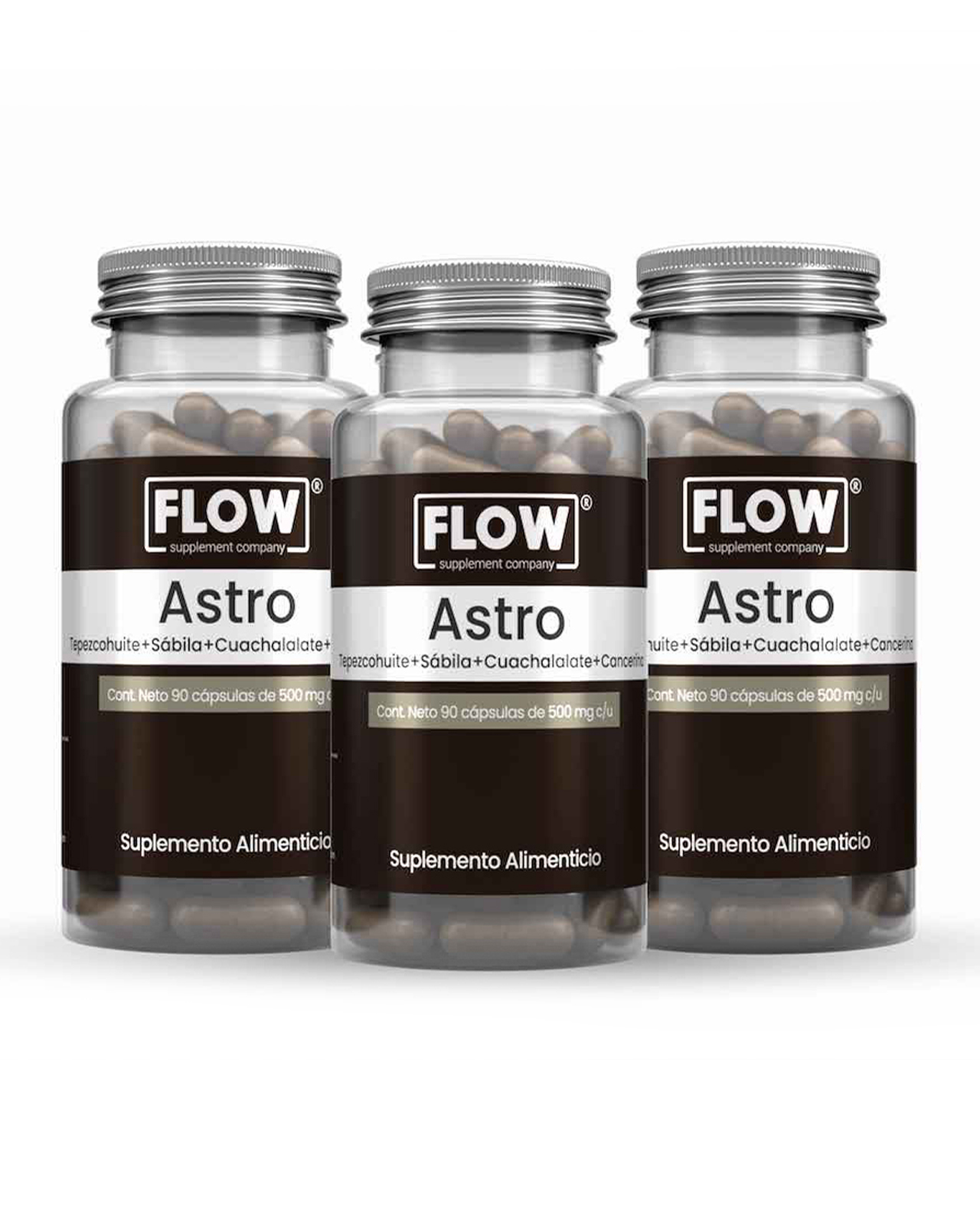 Foto 2 pulgar | Flow Vitaminas Minerales Y Suplementos Astro Con Tepezcohuite, Sábila, Cuachalalate Y Cancerina Con 270 Cápsulas