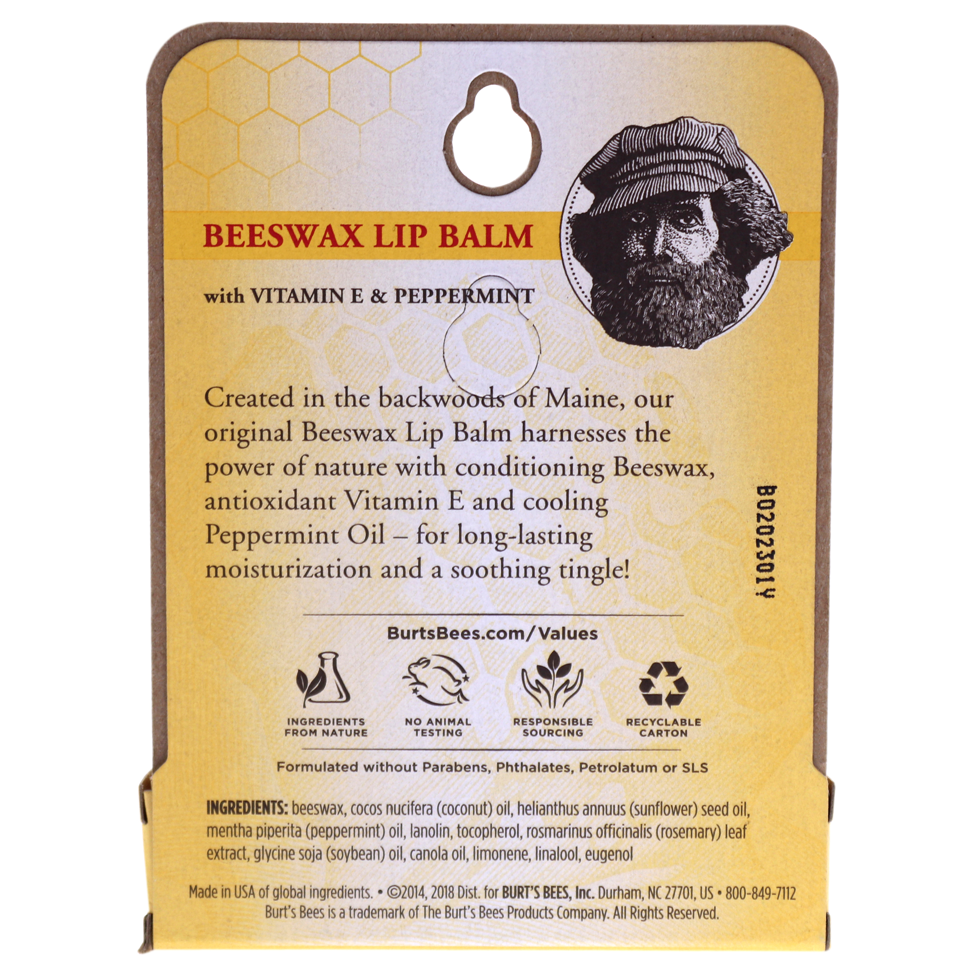 Foto 7 pulgar | Bálsamo Labial Burts Bees Cera De Abejas Con Vitamina E Y Aceite De Menta - Venta Internacional