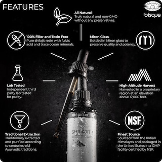 Foto 3 | Resina Mineral Drops Blisque De Shilajit Del Himalaya, 60 Ml, Con Fulvi - Venta Internacional.