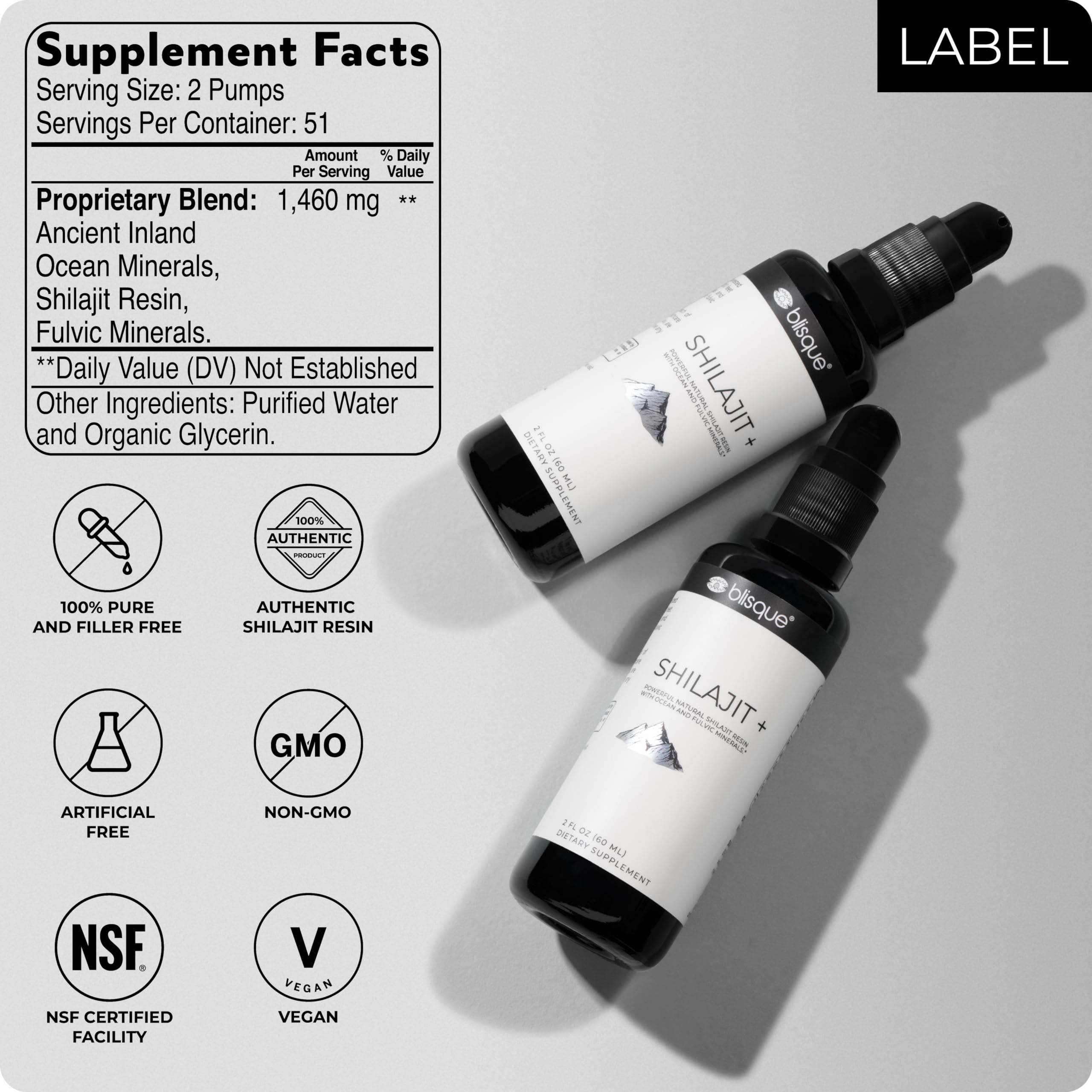 Foto 7 pulgar | Resina Mineral Drops Blisque De Shilajit Del Himalaya, 60 Ml, Con Fulvi - Venta Internacional.
