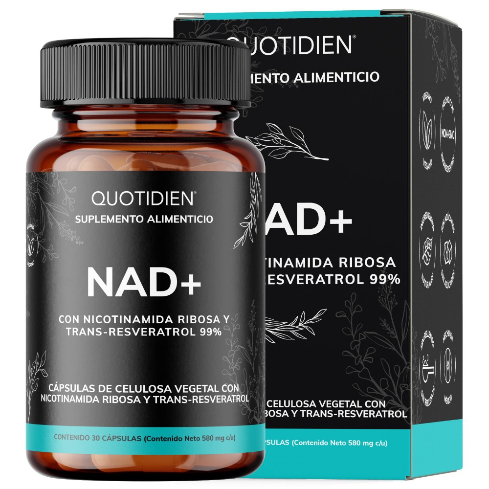 Suplemento Alimenticio Nicotinamida Ribosa Trans Reveratrol Acido Alfalipoico Quercentina Extracto Quotidien 60 Cápsula