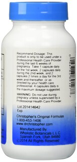Foto 2 | Suplemento Christopher's Original Formulas Birth-prep, 100 Unidades - Venta Internacional.