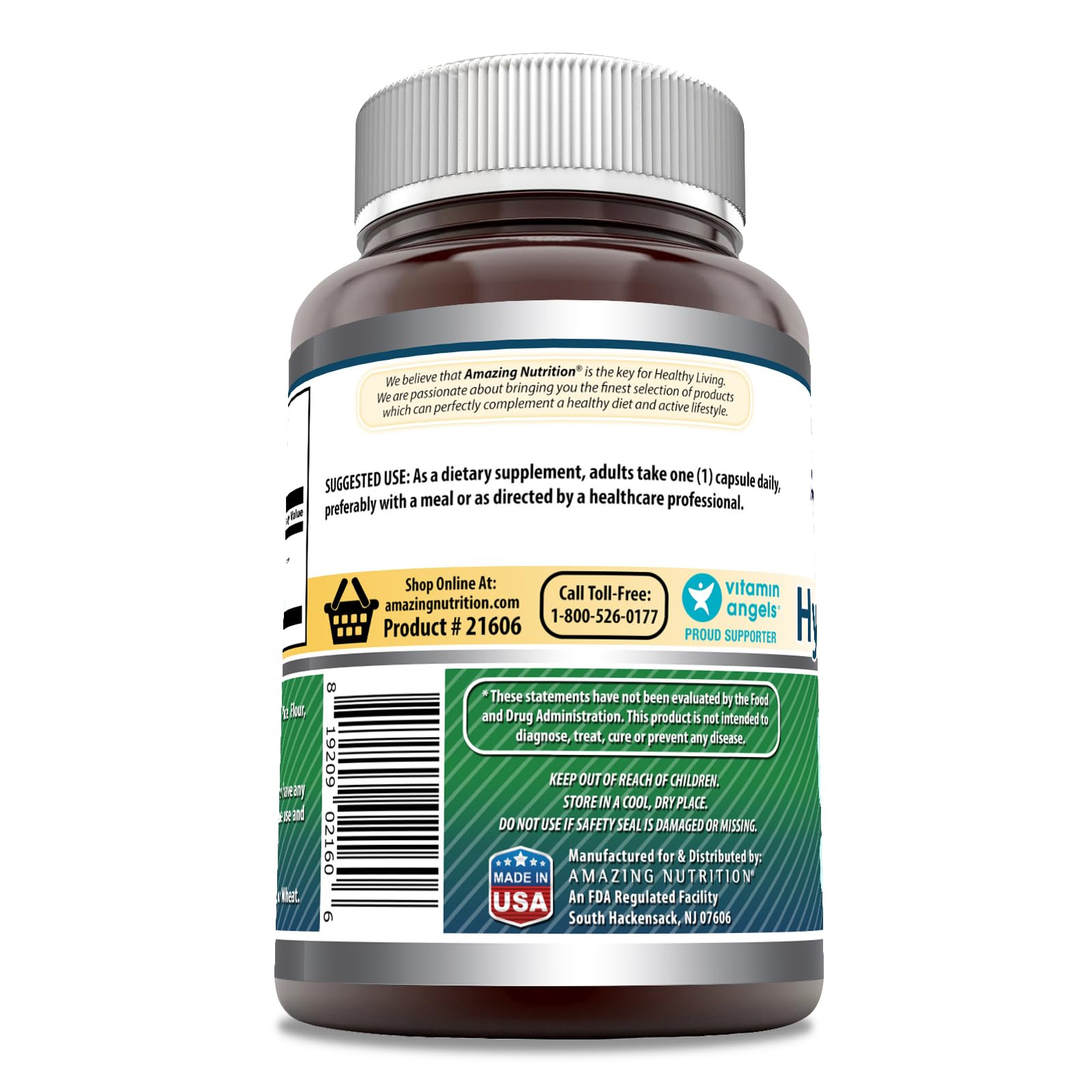 Foto 4 pulgar | Suplemento De Ácido Hialurónico Amazing Formulas 100 Mg 250 Cápsulas - Venta Internacional.