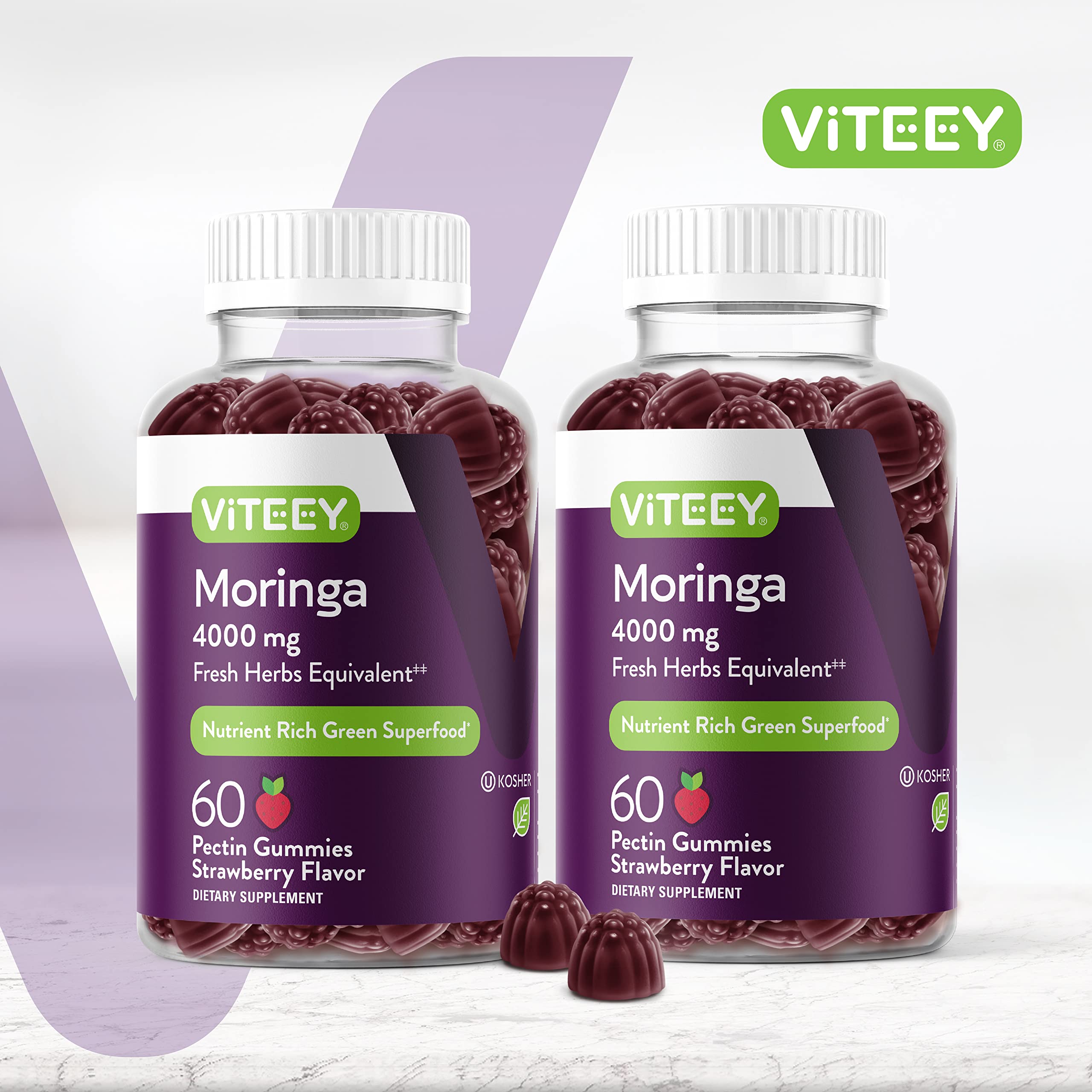 Foto 3 pulgar | Gummies Viteey Extracto De Hoja De Moringa 4000 Mg Para Apoyar El Sistema Inmunológico - Venta Internacional.