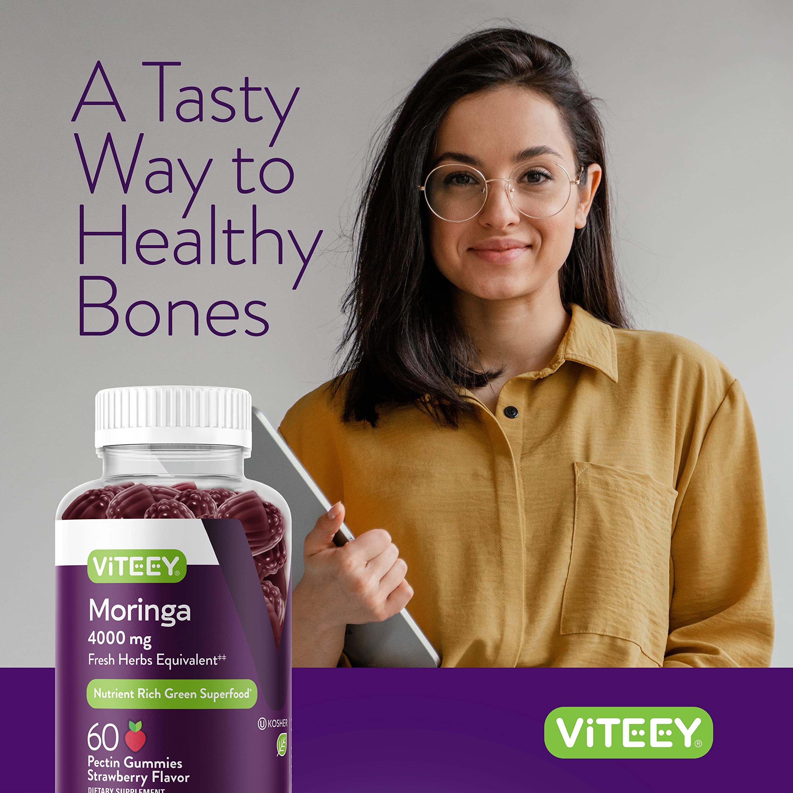 Foto 7 pulgar | Gummies Viteey Extracto De Hoja De Moringa 4000 Mg Para Apoyar El Sistema Inmunológico - Venta Internacional.