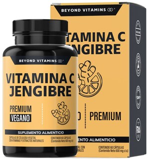 Foto 1 | Suplemento Alimenticio Vitamina C Jengibre Equinácea Ajo Orégano Zinc Y Vitamina D3 Beyond Vitamins 60 Cápsulas
