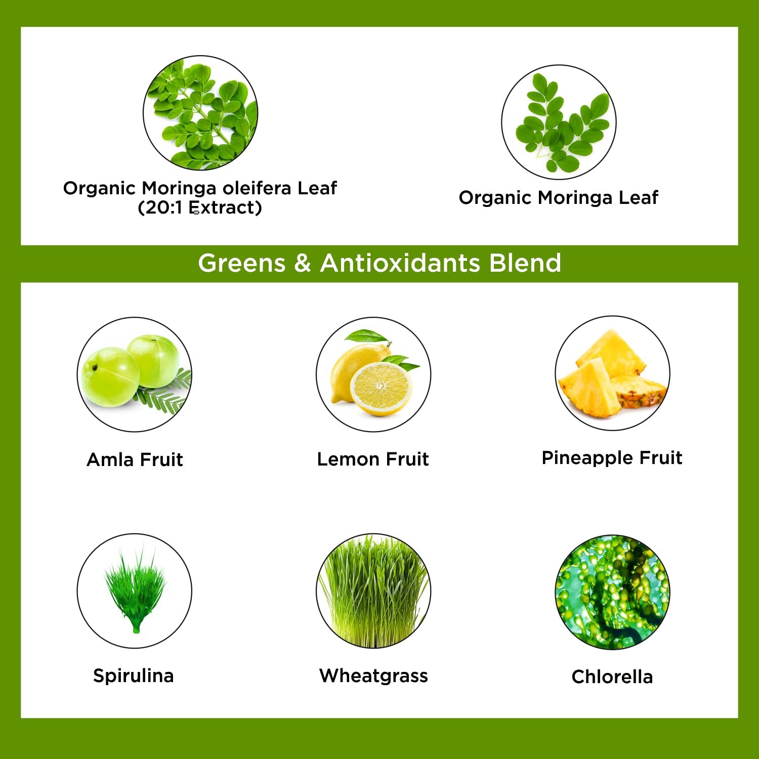 Foto 5 pulgar | Super Greens Powder Organic Veda Moringa 30 Sobres - Venta Internacional.