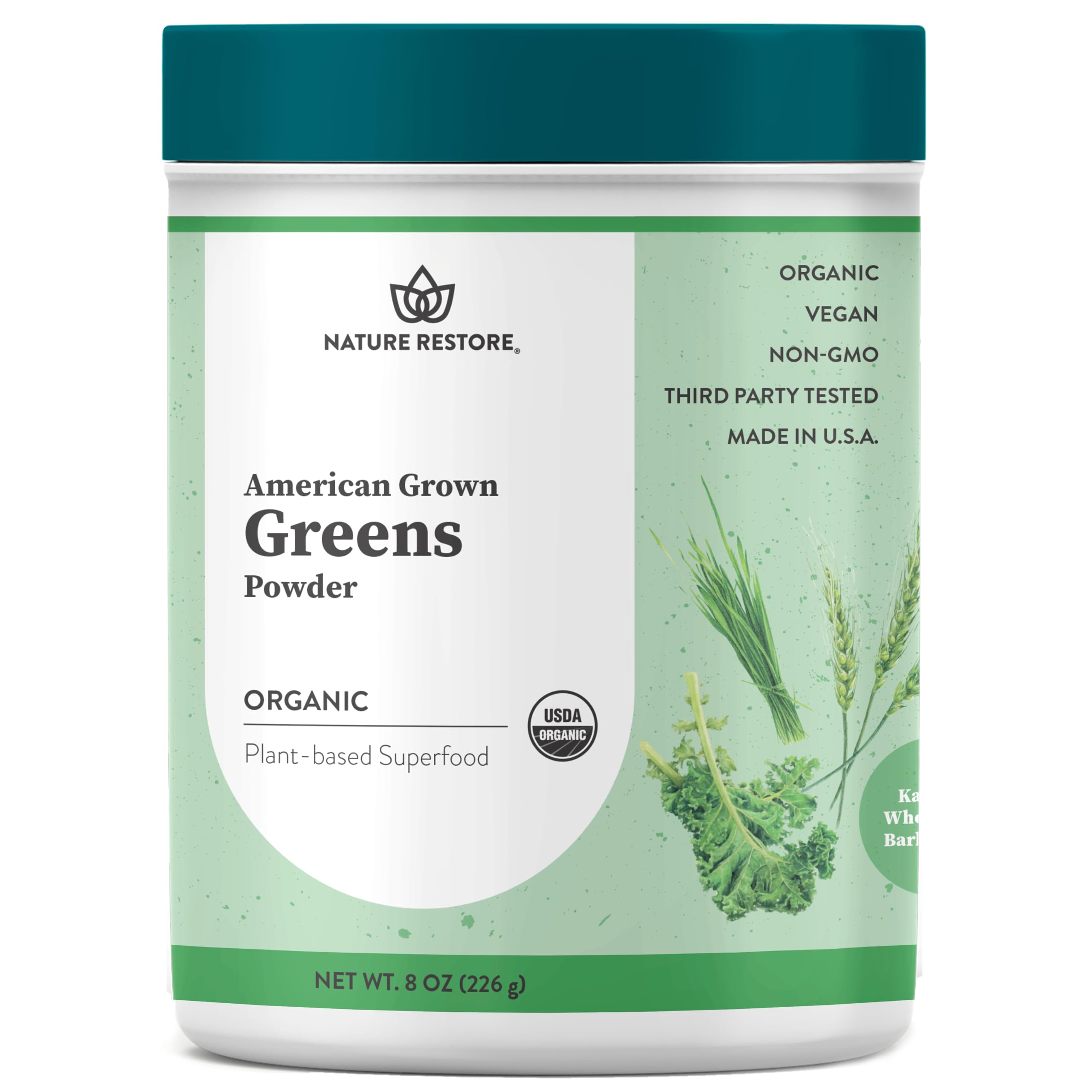 Foto 2 pulgar | Superalimento En Polvo Nature Restore Greens, 240 Ml, Orgánico, Ee. Uu. - Venta Internacional.