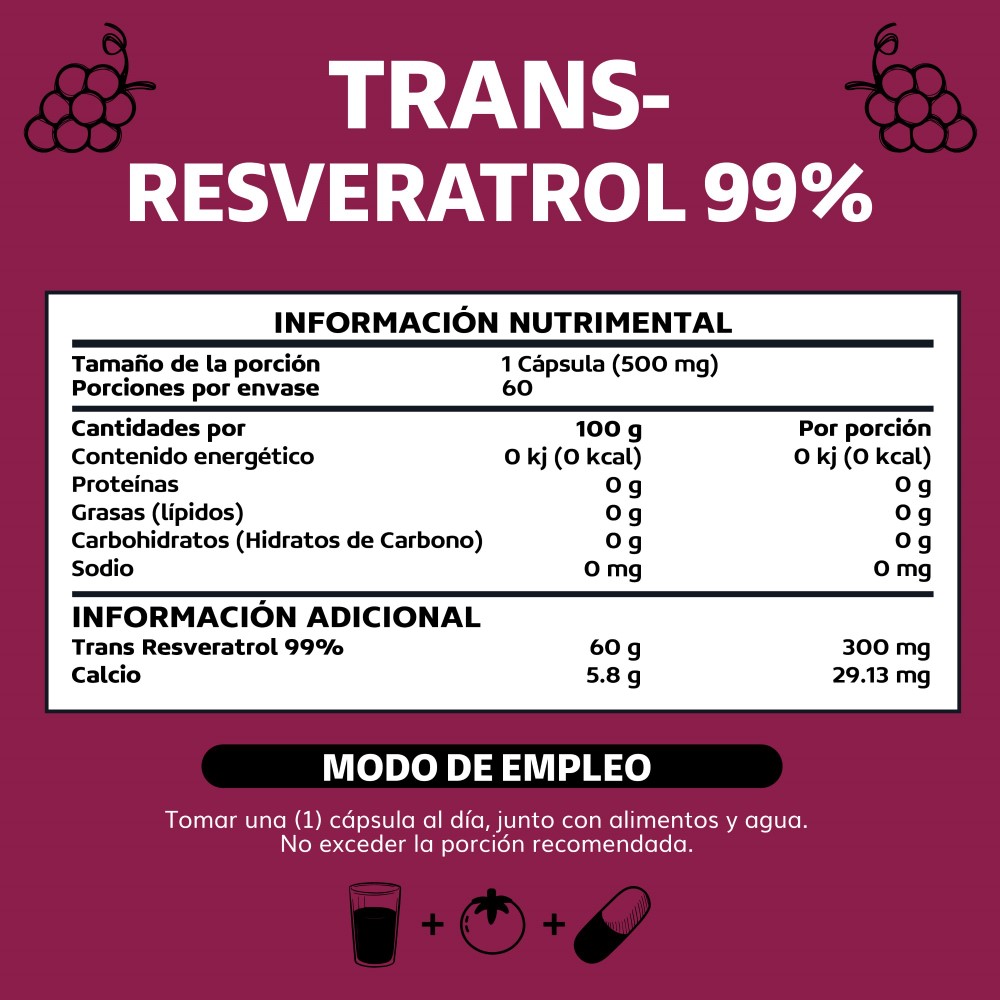 Foto 6 | Suplemento Alimenticio Trans Resveratrol Con Calcio Beyond Vitamins 60 Cápsulas